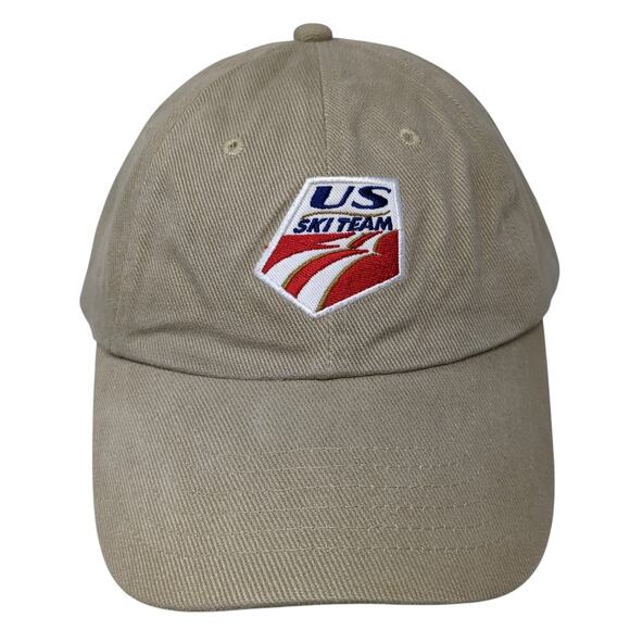 US Ski Team Powered By Dannon Baseball Cap Brown One Size Adjustable Embroidered - Picture 1 of 10